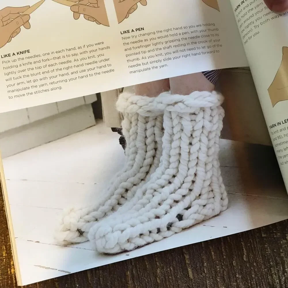 Super Chunky Knits 35 Fun Fast Designs Knitting Pattern Book Knit Mitten Scarf